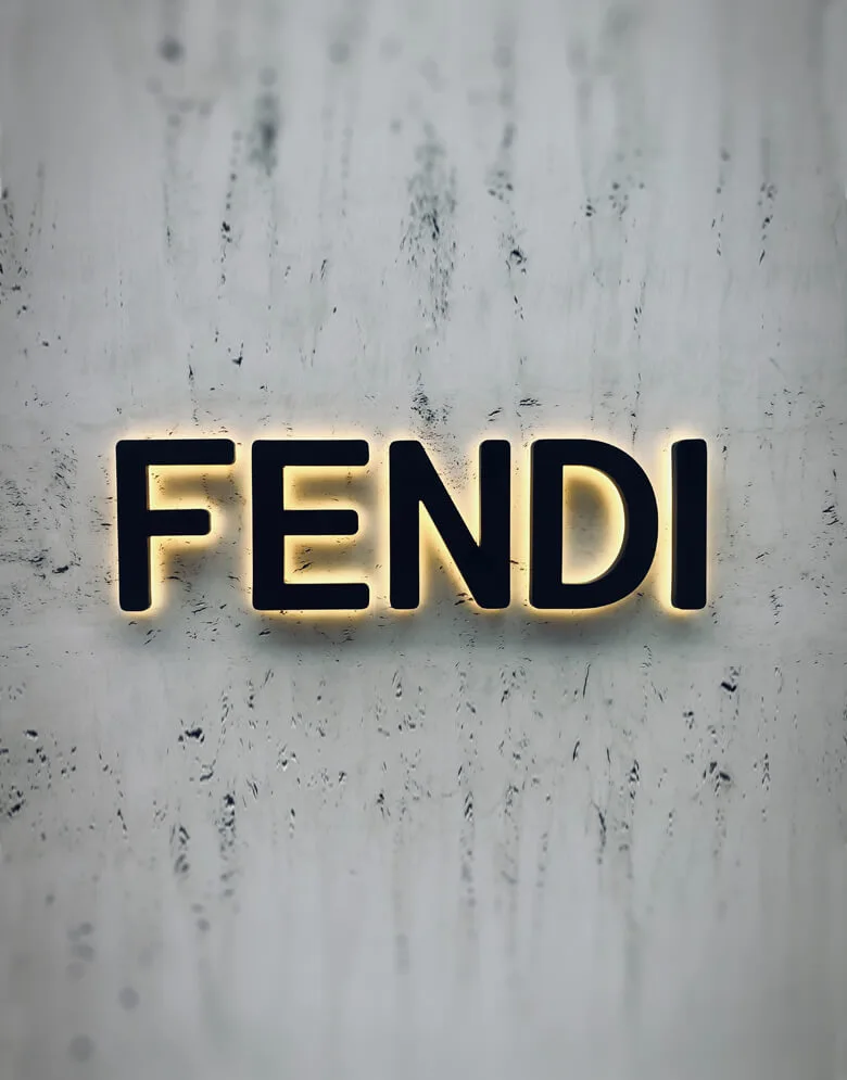 Custom backlit 3D logo.