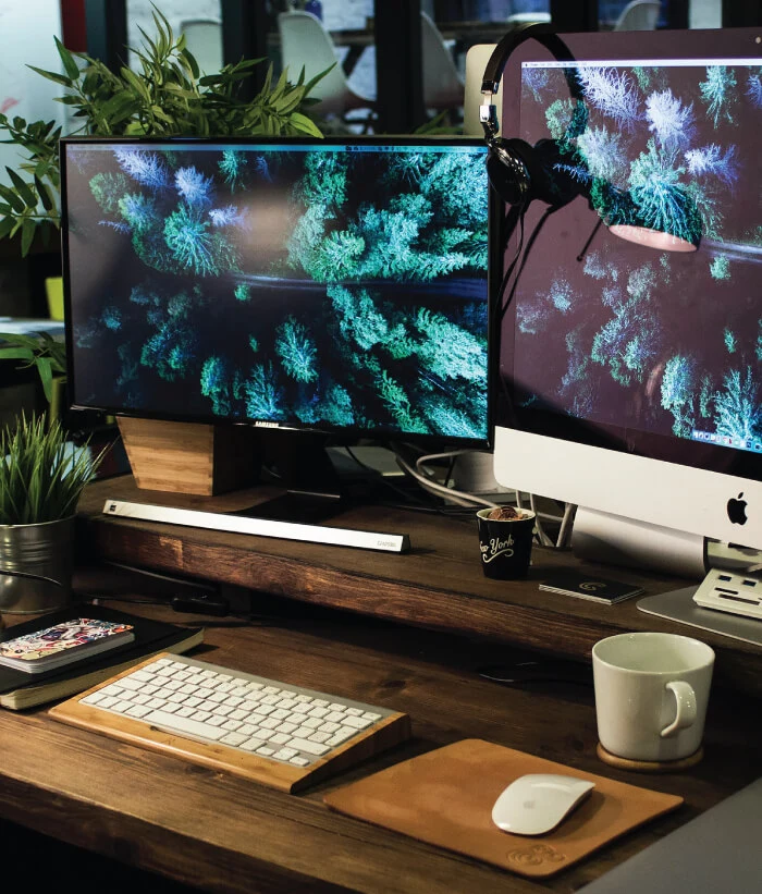 Picture of a home office set up.