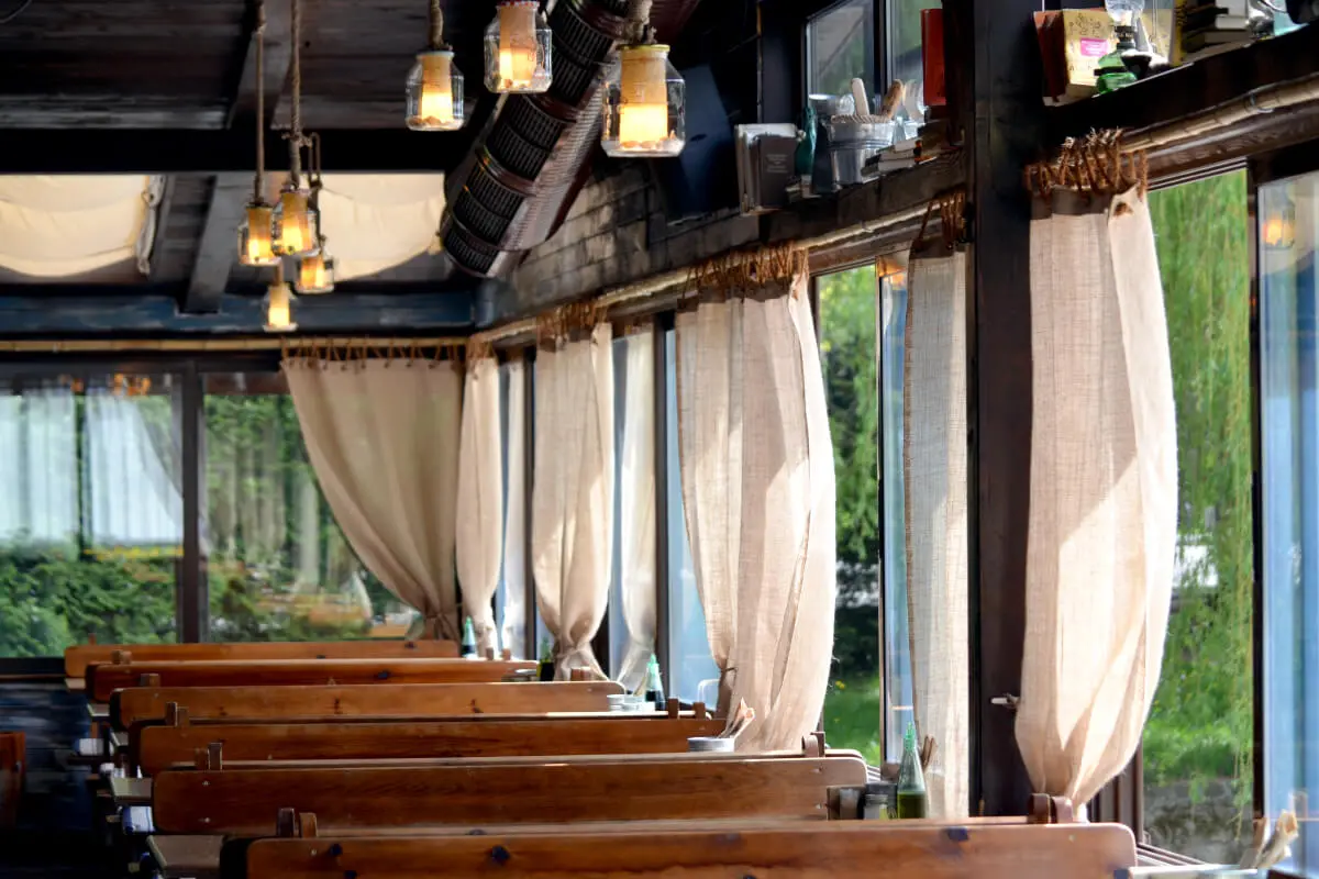A photograph of The old man and the sea restaurant interior and custom decor.