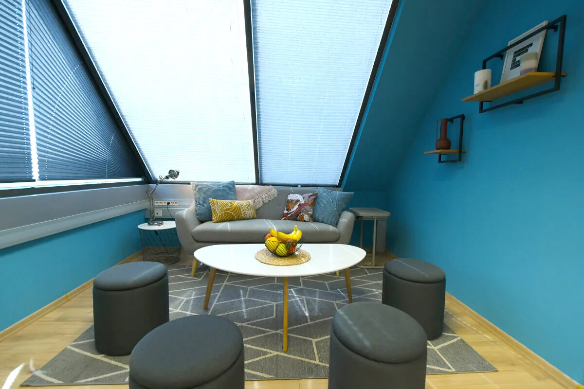 A photograph of Parachut's chill zone in the common working area.